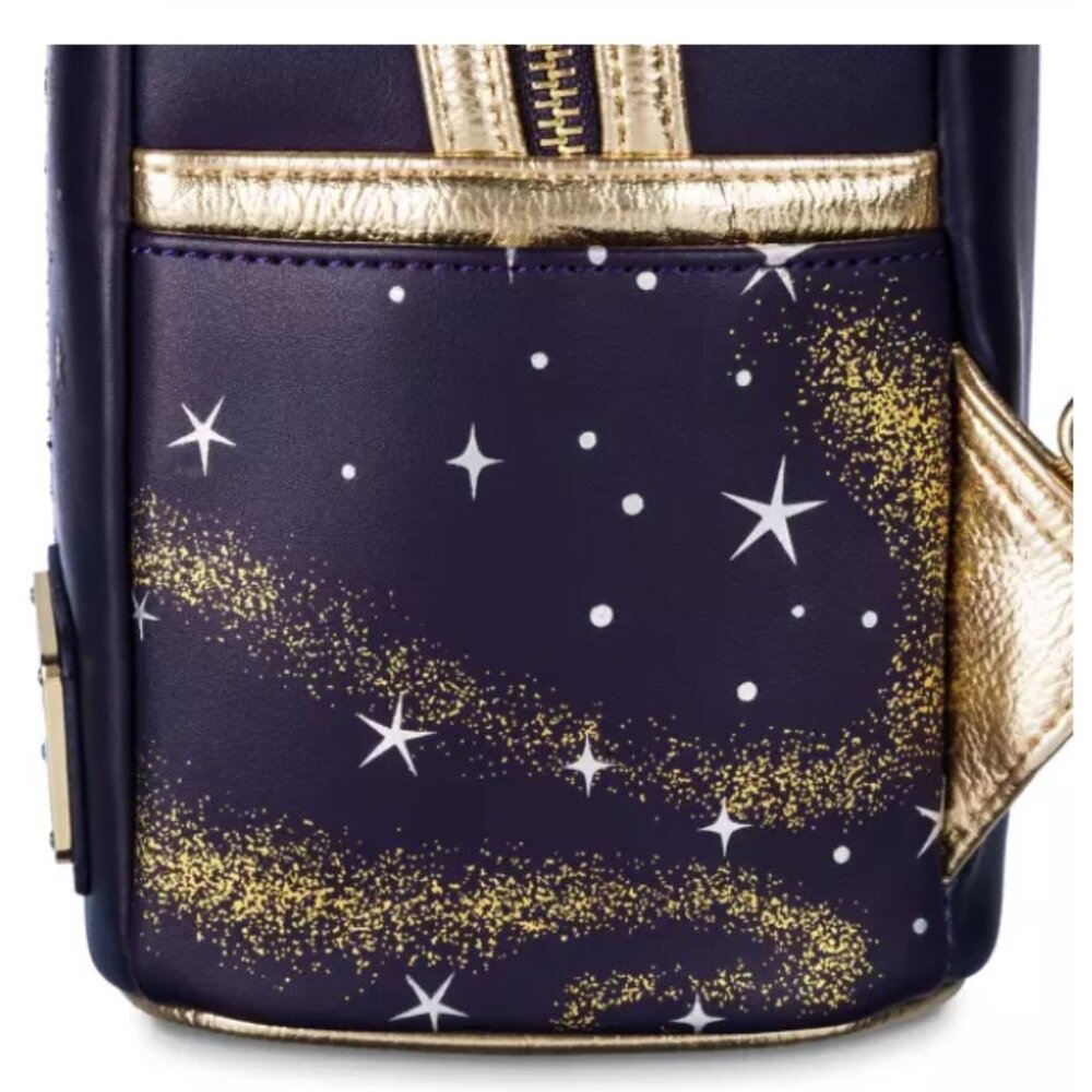 Loungefly Disney Wish Mini Backpack Disney Parks Asha and Star Purple & Gold - Picture 15 of 17